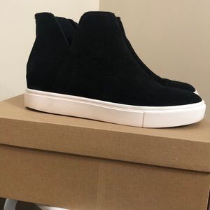 high top suede sneaker